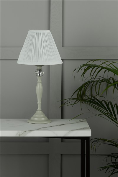 (image for) Laura Ashley Ellis Table Lamp Grey With Grey Shade